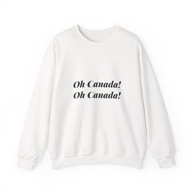 Faith Culture β O Canada Maple Circle Crewneck Sweatshirt β White | Anthem-Inspired Pullover