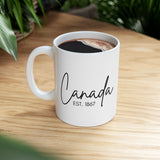 Faith Culture – Canada EST. 1867 Mug – 11oz & 15oz | Elegant Canadian Heritage Cup 11oz
