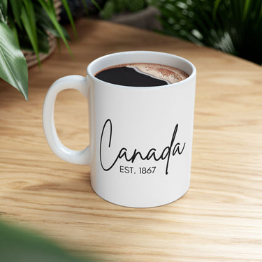 Faith Culture – Canada EST. 1867 Mug – 11oz & 15oz | Elegant Canadian Heritage Cup 11oz