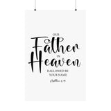 Faith Culture - Our Father in Heaven Christian Poster Matthew 6:9 Scripture Wall Art 24″ x 36″ Matte