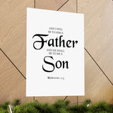 Faith Culture - Hebrews 1:5 Christian Poster Father and Son Scripture Wall Art