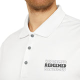 Faith Culture - Redeemed - Christian Unisex Performance Polo by adidasĀ® White