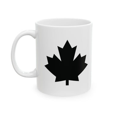Faith Culture – Black Maple Leaf Mug – 11oz & 15oz | Bold Canadian Identity Cup