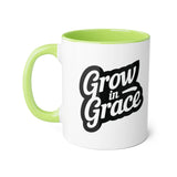 Faith Culture - Grow in Grace - Christian Accent Coffee Mug, 11oz
