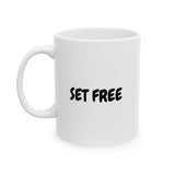 Faith Culture - Set Free Christian Coffee Mug β John 8:36 Scripture Mug, 11oz & 15oz