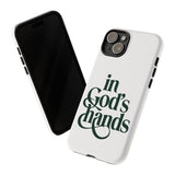 Faith Culture – In God’s Hands Christian Tough Phone Case iPhone 15 Plus Matte