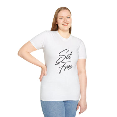 Faith Culture – Set Free Unisex T-Shirt – White | Christian Freedom Tee Inspired by John 8:36 White