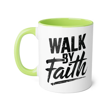 Faith Culture - Walk by Faith - Christian Accent Coffee Mug, 11oz
