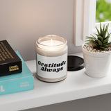 Faith Culture - Gratitude Always Soy Candle Thanksgiving Gift Christian Home Décor 9oz Sea Salt + Orchid 9oz