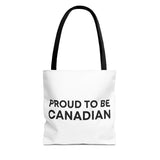 Faith Culture β Proud to Be Canadian Tote Bag | Bold Statement Carryall for Everyday Patriotism 13" Γ 13'' Black