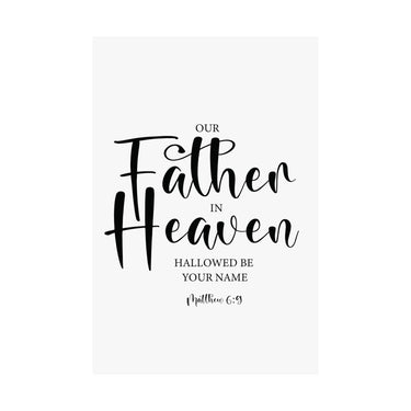 Faith Culture - Our Father in Heaven Christian Poster Matthew 6:9 Scripture Wall Art