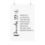 Faith Culture - Train Up a Child Christian Poster Proverbs 22:6 Scripture Wall Art 24″ x 36″ Matte
