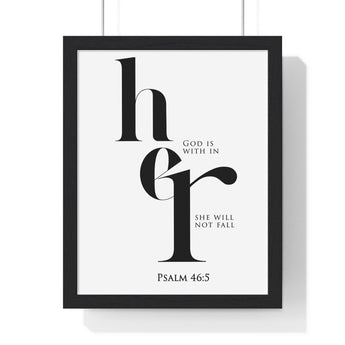 God Is Within Her - Psalm 46:5 - Christian Wall Art