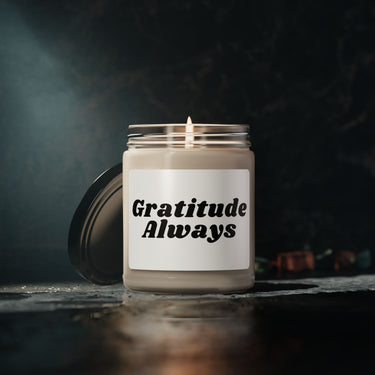 Faith Culture - Gratitude Always Soy Candle Thanksgiving Gift Christian Home Décor 9oz White Sage and Lavender 9oz