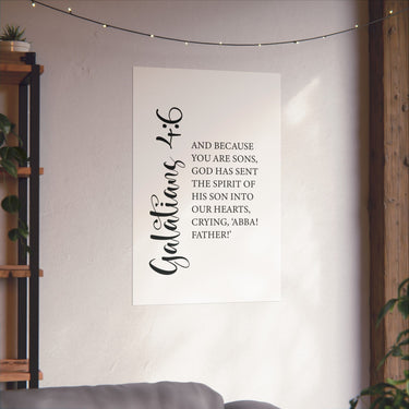 Faith Culture - Abba Father Christian Poster Galatians 4:6 Scripture Wall Art