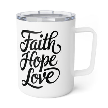 Faith Culture – Faith Hope Love – Christian Coffee and Tea Mug, 10oz 10oz White