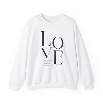 Love One Another - John 13:34 - Christian Unisex Heavy Blend Crewneck Sweatshirt