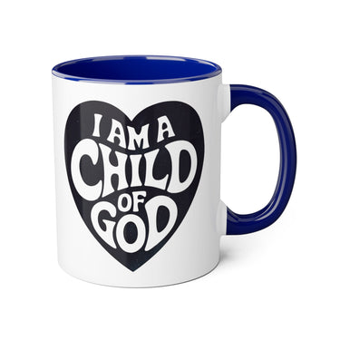 Faith Culture - I Am a Child of God - Christian Coffee Mug, 11oz Blue 11oz