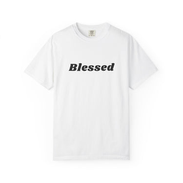 Faith Culture β Blessed Unisex Garment-Dyed T-Shirt Christian Inspirational Tee White
