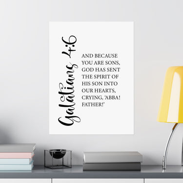 Faith Culture - Abba Father Christian Poster Galatians 4:6 Scripture Wall Art