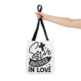 Faith Culture - Serve One Another in Love Christian Tote Bag - Galatians 5:13 Bible Verse