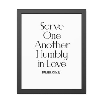 Serve One Another in Love Framed Scripture Wall Art | Galatians 5:13