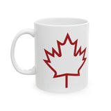 Faith Culture – Red Maple Leaf Canada Mug – 11oz & 15oz | Patriotic Canadian Coffee Cup