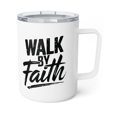 Faith Culture – Walk by Faith – Christian Coffee and Tea Mug, 10oz 10oz White
