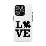 Faith Culture – LOVE Maple Leaf Phone Case | Bold Canadian Pride for All Phones iPhone 16 Pro Glossy