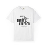 Where the Spirit Is There’s Freedom T-Shirt | 2 Corinthians 3:17 Christian Apparel White