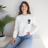 Faith Culture - HOLY - Christian Unisex Crewneck Sweatshirt White