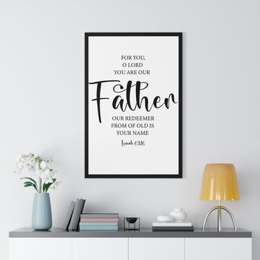 Faith Culture - Isaiah 63:16 Christian Scripture Wall Art Our Father and Redeemer