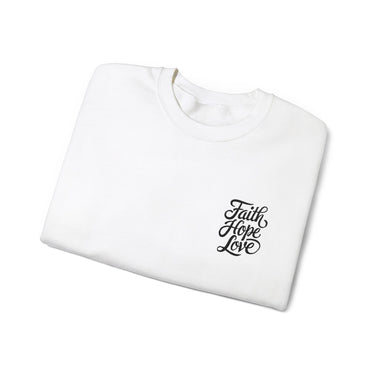 Faith Culture – Faith Hope Love – Christian Unisex Crewneck Sweatshirt