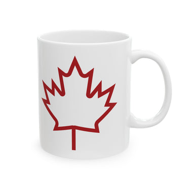 Faith Culture – Red Maple Leaf Canada Mug – 11oz & 15oz | Patriotic Canadian Coffee Cup