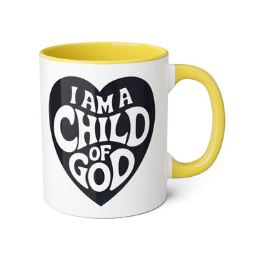 Faith Culture - I Am a Child of God - Christian Coffee Mug, 11oz Yellow 11oz