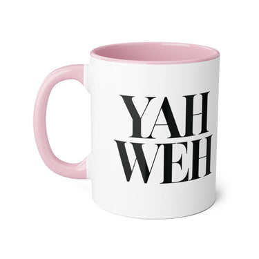 Faith Culture - Yahweh - Christian Accent Coffee Mug, 11oz Pink 11oz