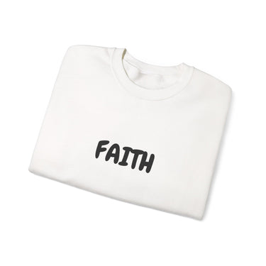 Faith Culture β Faith Unisex Crewneck Sweatshirt β White | Minimalist Christian Sweatshirt for Everyday Encouragement