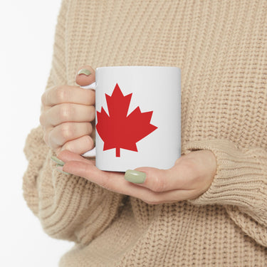 Faith Culture – Red Maple Leaf Mug – 11oz & 15oz | Canadian Pride Coffee Cup 11oz