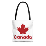 Faith Culture β Canada Maple Leaf Tote Bag | Bold & Patriotic Everyday Carryall 13" Γ 13'' Black