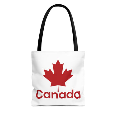 Faith Culture β Canada Maple Leaf Tote Bag | Bold & Patriotic Everyday Carryall 13" Γ 13'' Black
