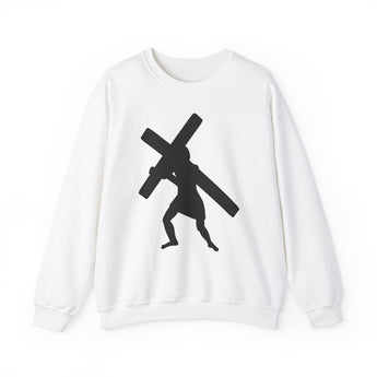 Jesus Carrying the Cross Christian Unisex Heavy Blend™ Crewneck Sweatshirt