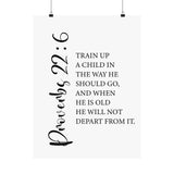 Faith Culture - Train Up a Child Christian Poster Proverbs 22:6 Scripture Wall Art 18″ x 24″ Matte