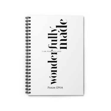 Faith Culture – Fearfully and Wonderfully Made – Psalm 139:14 Christian Spiral Notebook, Ruled Line One Size