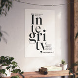 Faith Culture - Walk in Integrity Christian Poster Proverbs 20:7 Scripture Wall Art 20″ x 30″ Matte