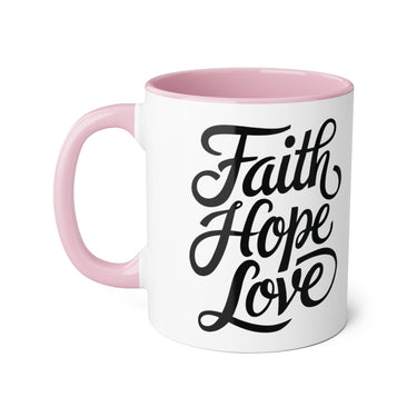 Faith Culture - Faith Hope Love - Christian Coffee Mug, 11oz