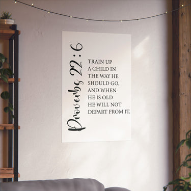Faith Culture - Train Up a Child Christian Poster Proverbs 22:6 Scripture Wall Art