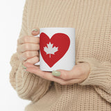 Faith Culture – Maple Heart Mug – 11oz & 15oz | Canada Love Coffee Cup