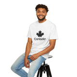 Faith Culture - Black Maple Leaf Canada Unisex T-Shirt β White | Minimalist Patriotic Tee