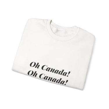 Faith Culture β O Canada Maple Circle Crewneck Sweatshirt β White | Anthem-Inspired Pullover