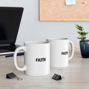 Faith Culture – FAITH Christian Mug – Minimalist Daily Encouragement, 11oz & 15oz